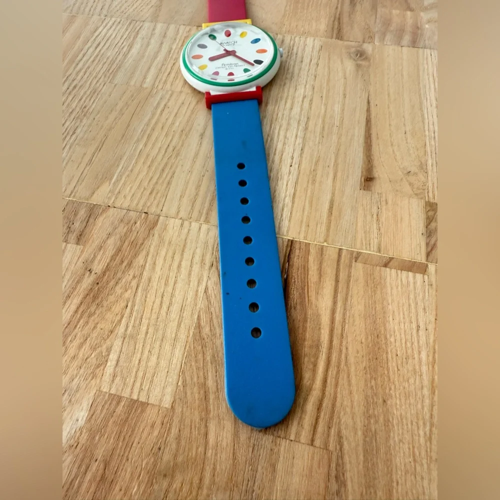 Vintage Armitron Awatch colorful color block watch NEW BATTERY